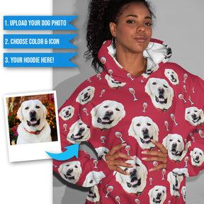 Gepersonaliseerde Hoodie Deken voor Dierenliefhebbers – Ultiem Comfort met een Foto van Je Huisdier