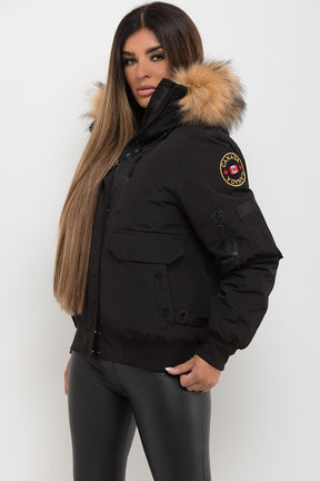 Dames Bomberjack met Faux Fur Capuchon: Warm, Winddicht en Stijlvol voor de Winter