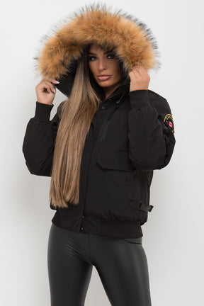 Dames Bomberjack met Faux Fur Capuchon: Warm, Winddicht en Stijlvol voor de Winter