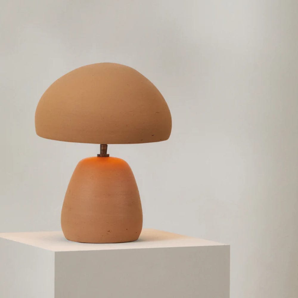 Mushroom Tafel Lamp - Paddenstoelvormige Verlichting met Warme Sfeer in Blauw en Bruin