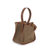 Elegante Dames Canvas Handtas - Stijlvolle en Duurzame Tas met Leren Handvat en Magnetische Sluiting