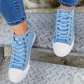 Trendy denim sneakers met ritsdetails – Comfortabel, duurzaam en veelzijdig voor elke outfit!