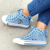 Trendy denim sneakers met ritsdetails – Comfortabel, duurzaam en veelzijdig voor elke outfit!