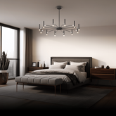 Milano Kroonluchter Hanglamp - Luxe Verlichting voor Elegante Interieurs met 24 Warme Witte Kaarsen