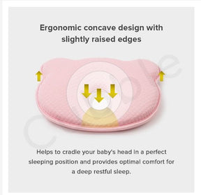 Memory Foam Baby Kussen – Ergonomisch Kussen voor Gezonde Hoofdvorming en Ondersteuning