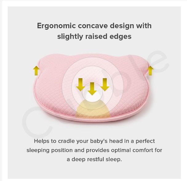 Memory Foam Baby Kussen – Ergonomisch Kussen voor Gezonde Hoofdvorming en Ondersteuning