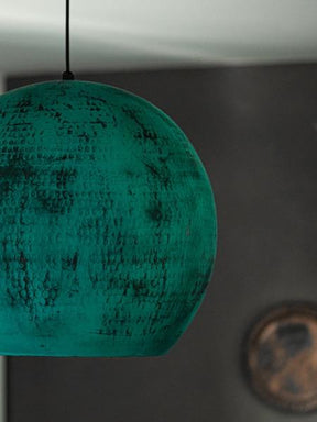 Unieke Oxide Lampen uit Bali – Handgemaakt met Prachtige Turquoise Kleur voor Elke Ruimte