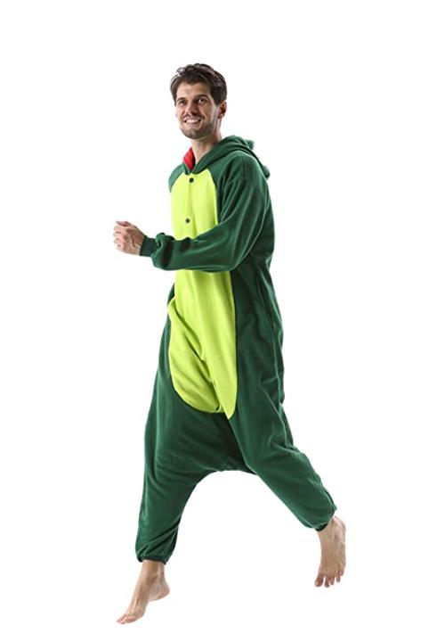 Groene Dinosaur Pyjama Kombi voor Mannen en Vrouwen - Zacht, Comfortabel en Perfect voor Feestjes!