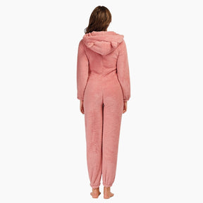 Roze Polaire Onesie voor Dames - Zacht, Comfortabel en Stijlvol met Oortjes