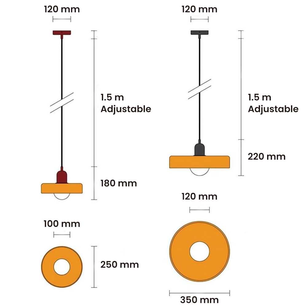 Moderne Glazen LED Hanglamp - Bauhaus Design met Verstelbare Ophanglengte