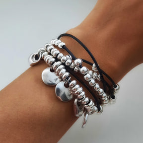 Exclusieve Handgemaakte Leren Armband met Zamak-Kralen: Perfect voor Dames!