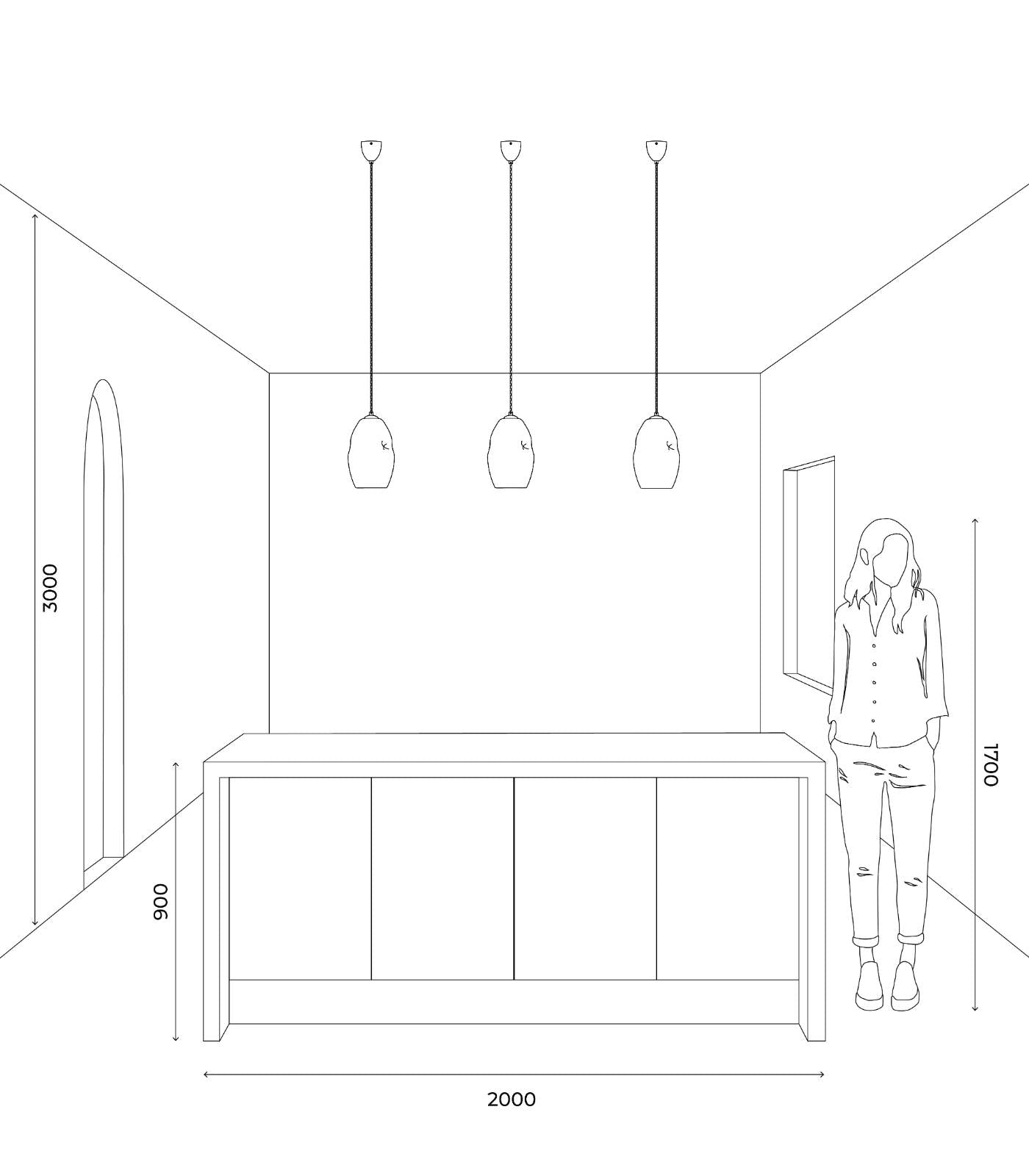 Essence Hanglamp - Uniek Mondgeblazen Glas met Oud Messing Afwerking voor Sfeervolle Verlichting