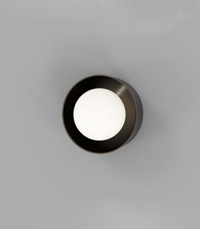 Luna Sur Wandlamp - Elegante Wandverlichting met Opale Glazen Bol en Aluminium Frame