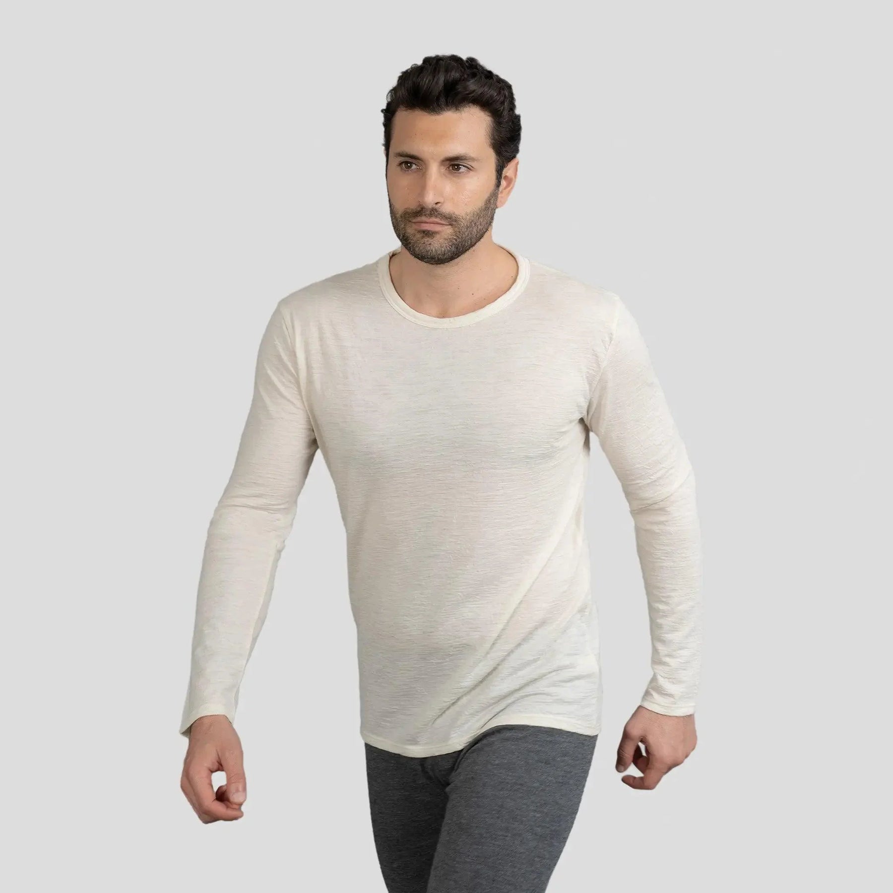 Perfecte Heren Lange Mouwen Shirt van 100% Royal Alpaca Wol - Lichtgewicht, Ademend en Duurzaam