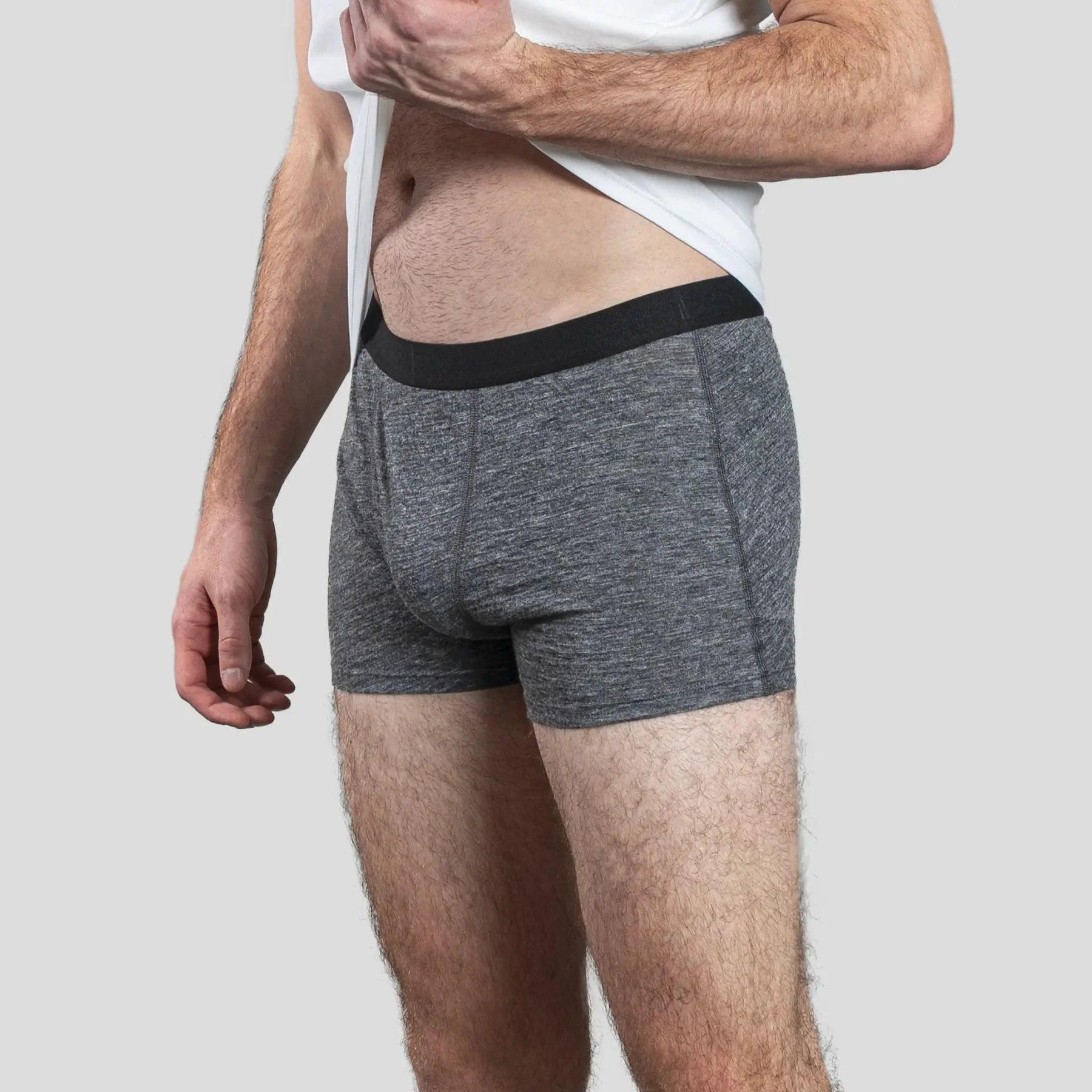 100% Royal Alpaca Wol Boxer Shorts: Lichtgewicht, Ademend en Antibacterieel voor Droog en Comfortabel Reizen