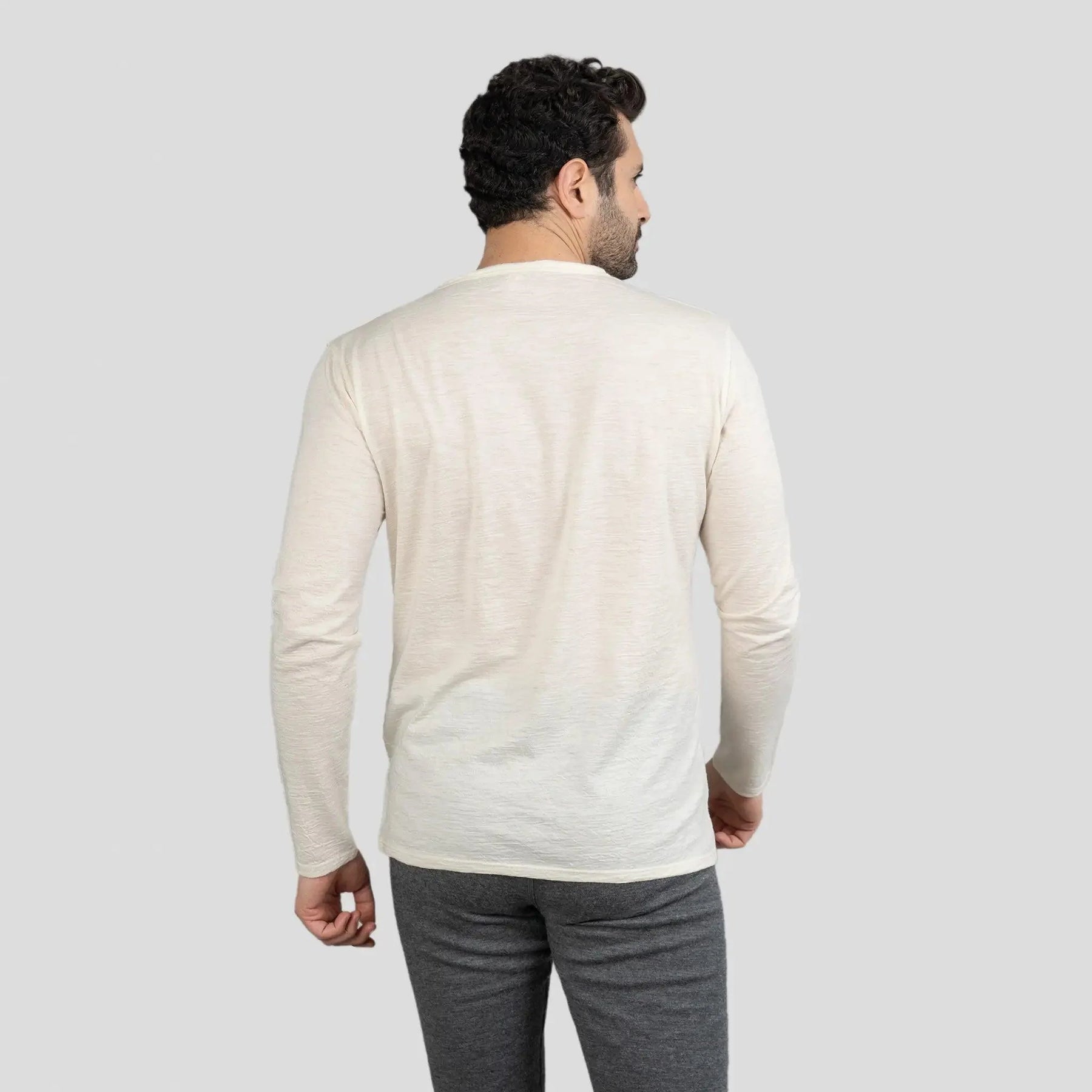 Perfecte Heren Lange Mouwen Shirt van 100% Royal Alpaca Wol - Lichtgewicht, Ademend en Duurzaam