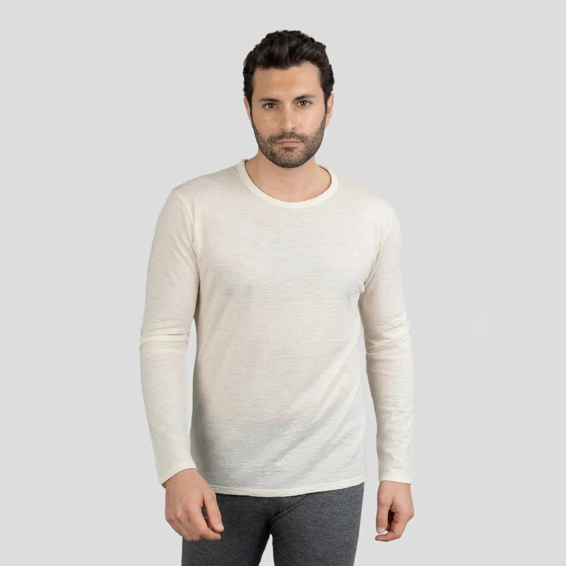 Perfecte Heren Lange Mouwen Shirt van 100% Royal Alpaca Wol - Lichtgewicht, Ademend en Duurzaam