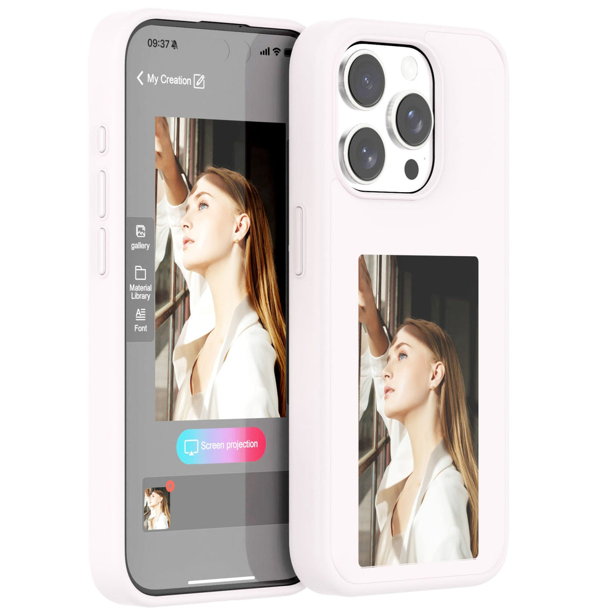 Telefoonhoes met Fotolijst - E-Ink Case voor iPhone met App & Bescherming