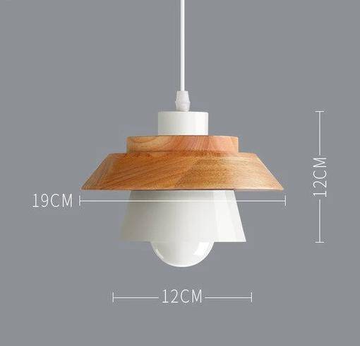 Scandinavische Metalen Hanglamp met Houten Bovenstuk – Kleur en Stijl voor Elke Ruimte