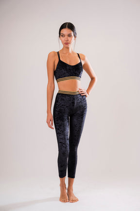 Zwarte Fluwelen Sporttop
