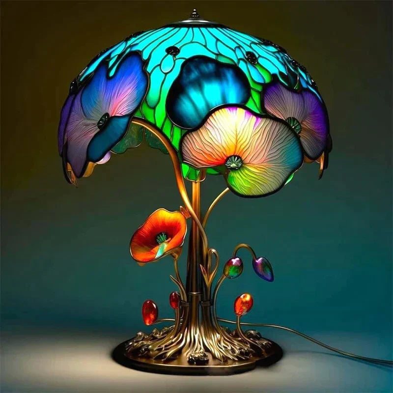 FantasyLamp – Artistieke Glazen Lamp voor Een Sereen en Stijlvol Interieur